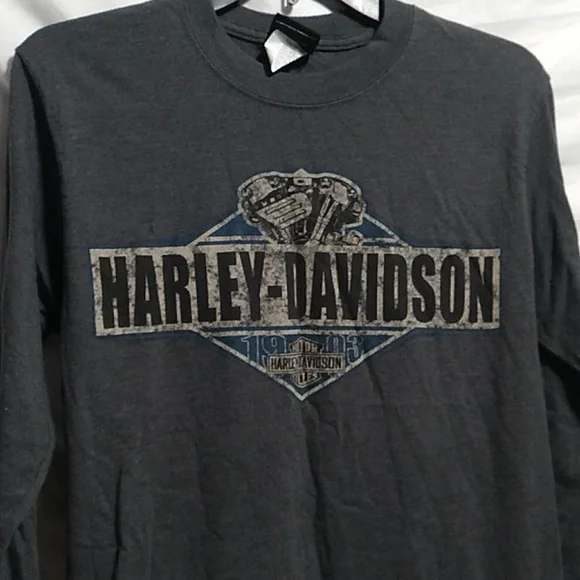 SALE! Harley Davidson Motorcycle Rocky Top Pigeon ForgeTN Long Sleeve Tee (BX51) - Picture 2 of 16
